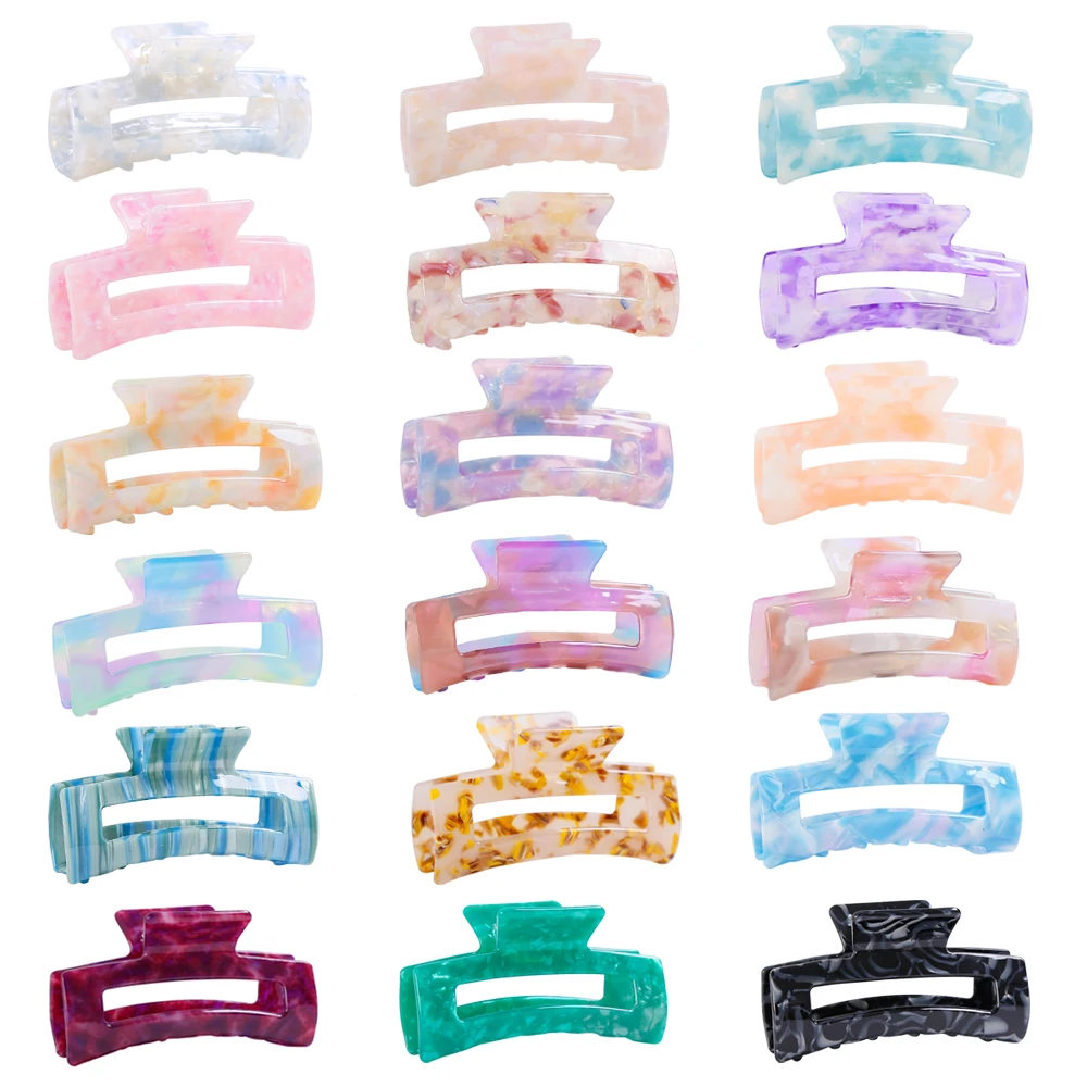 Top Trends: Acetate Hair Claw High Quality Colorful Middle Size Hair Clips For Long Thick Hair Accessories Women Girls Female Shoppable Styles - Image 2