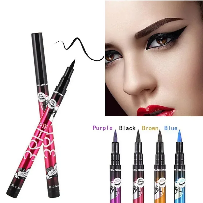 Top Trends: Black Liquid Eyeliner Waterproof Eyeliner Pencil 36H Long-Lasting Liquid Eye Liner Pen Quick-Dry No Blooming Cosmetics Tool Shoppable Styles - Image 3