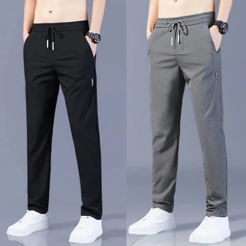 Top Trends: 2023 Men's Casual Trousers Spring Summer Solid Color Fashion Pocket Applique Full Length Male Work Pants Straight Pantalon Shoppable Styles