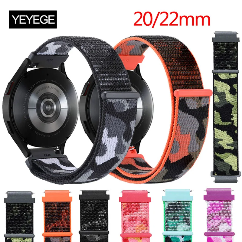 Top Trends: 20MM 22MM Watch Strap For Samsung Galaxy Watch 5 4 3 41 45mm Camouflage Nylon Loop Active2 40 44mm Bip GTR GT2Pro / GT / 2 / 2e GSPro Shoppable Styles