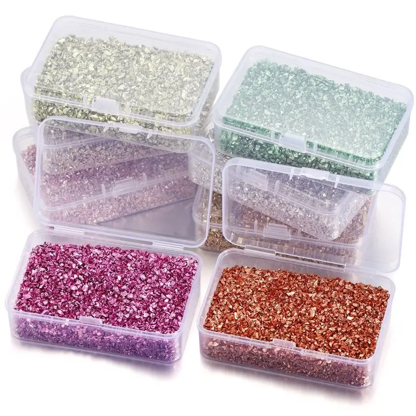 Top Trends: 30-80g Crushed Glass Stones Resin Filling For DIY Epoxy Resin Silicone Mold Irregular Broken Stone Nail Art Epoxy Crafts Filler Shoppable Styles