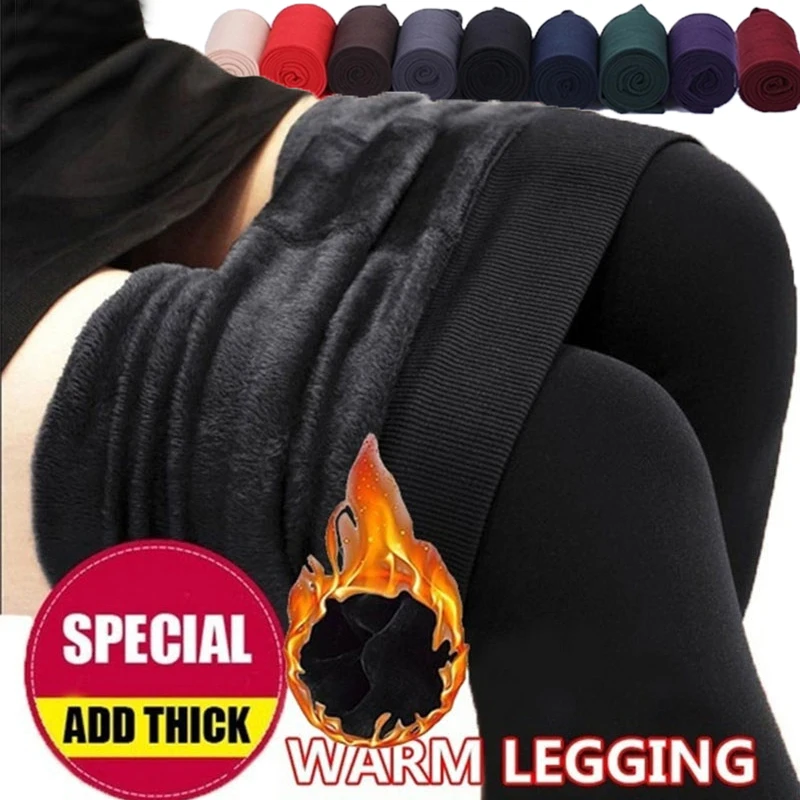 Top Trends: Winter Leggings Knitting Velvet Tights Casual Legging High Elastic Thicken Lady's Warm Pants Skinny Pants For Women Stocking Shoppable Styles - Image 2