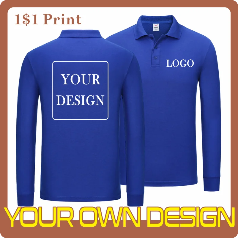 Top Trends: Autumn And Winter Men's And Women's Long-sleeved Polo Shirts, Individual Group Work Clothes, Custom Printing And Embroidery Shoppable Styles