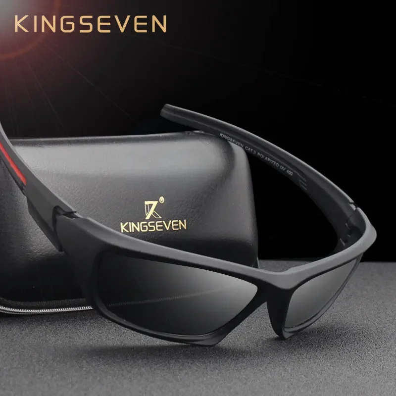 Top Trends: KINGSEVEN Fashion Polarized UV400 Sunglasses Men Cycling Luxury Brand Designer Vintage Driving Sun Glasses Goggles Shadow Shoppable Styles