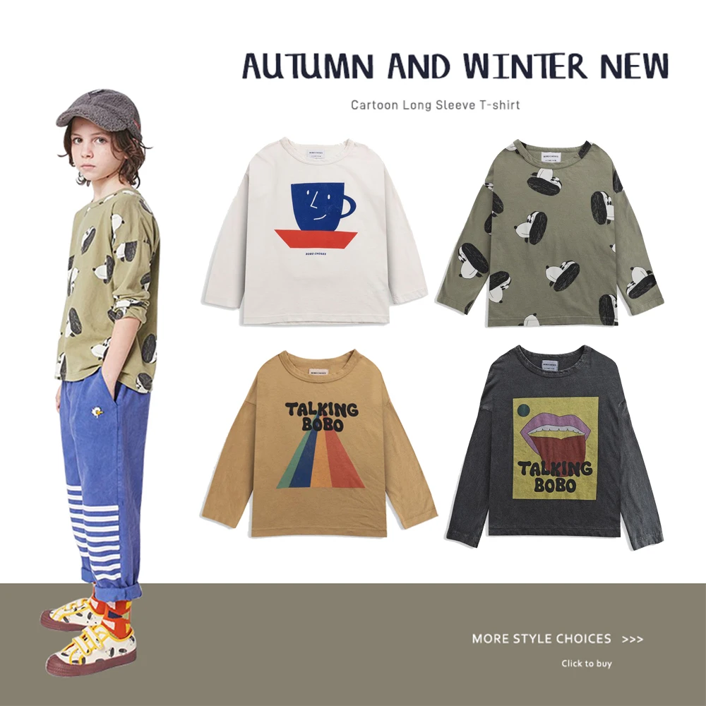 Top Trends: Children&#039;s INS BC T-shirt Esri Autumn And Winter Ins New Girl WithLong Sleeves And Boys&#039; Tops Inside Casual Versatile Shoppable Styles