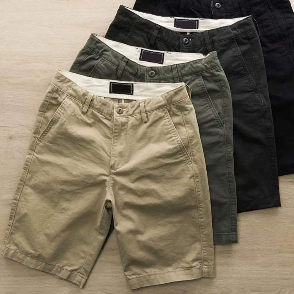 Top Trends: New In Men Shorts Solid Color Zipper Knee Length Casual Students Pants Shoppable Styles