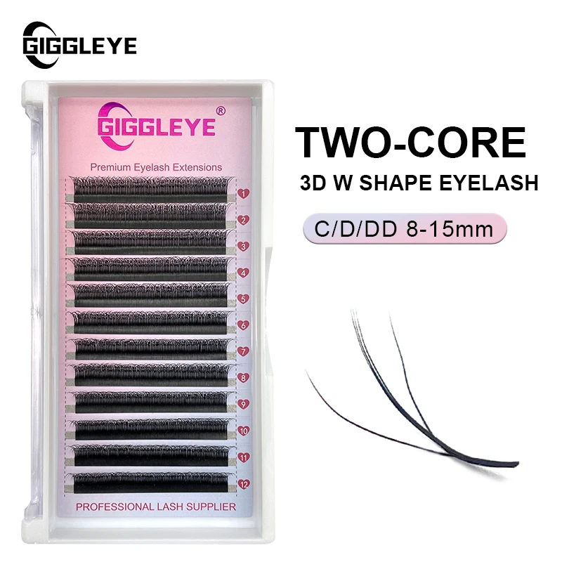 Top Trends: New 3D W Lashes Shape Bloom Premade Fans False Eyelash Extensions Supplies Natural Soft Light Cosplay Makeup Lashes Shoppable Styles