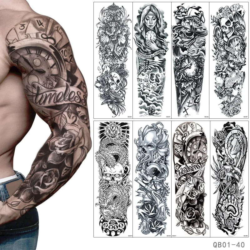 Top Trends: Waterproof Temporary Tattoo Sticker Totem Geometric Full Arm Large Size Sleeve Tatoo Fake Tatto Body Art Tattoos For Men Women Shoppable Styles