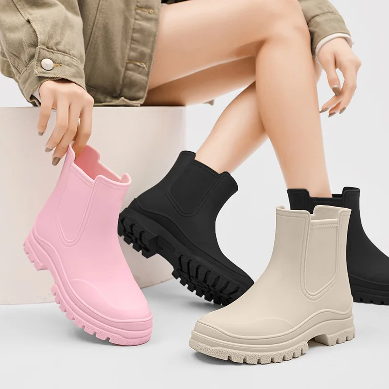 Top Trends: Rubber Boot For Women&#039;s Rain Shoes Waterproof Work Garden Galoshes Fishing Rainboots Skateboard Ankle Kitchen Shoes Footwear Shoppable Styles