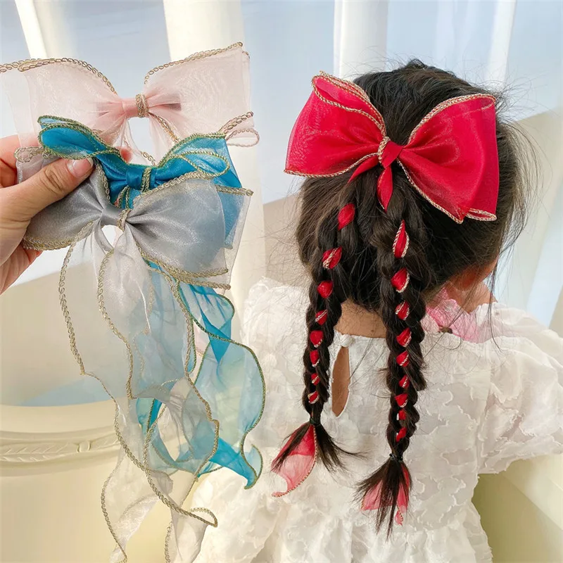 Top Trends: Bow Hairpin Children&#039;s Hair Accessories Princess Super Fairy Streamer Hairpin Cute Clip Girls Pan Hair Headdress Girl Shoppable Styles