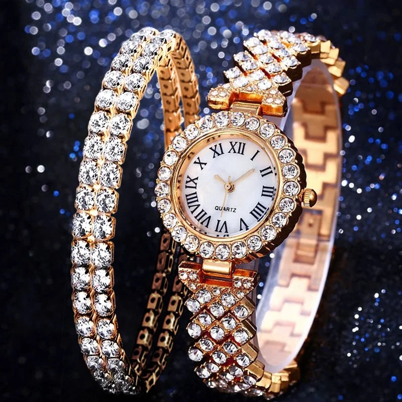 Top Trends: Luxury Women Rose Gold Watch Fashion Ladies Quartz Diamond Wristwatch Elegant Female Bracelet Watches Women Quartz Wristwatches Shoppable Styles