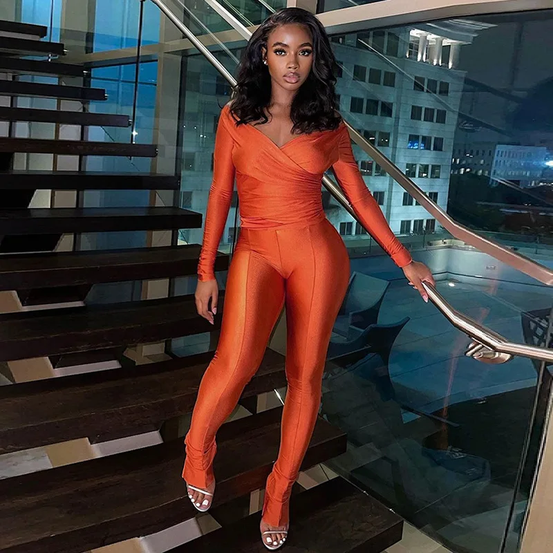 Top Trends: Casual Women Jumpsuit Slash Full Sleeve Slim Bodycon Solid Color Sporty Party Night Clubwear Romper Women Jumpsuit Overalls Shoppable Styles