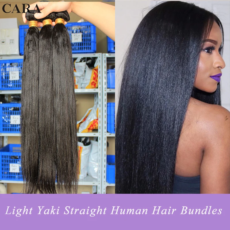 Top Trends: Yaki Straight Hair Bundles Light Yaki Hair Bundles With Closure Human Hair Weave Raw Indian Virgin Bundles Kinky Hair Extensions Shoppable Styles