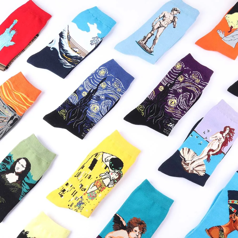 Top Trends: Male Socks Starry Night Winter Retro Women Personality Art Van Gogh Socks Oil Painting Socks Funny Happy Socks Gifts For Men Shoppable Styles