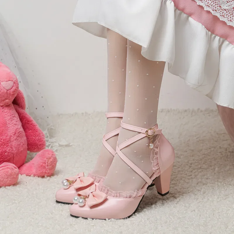 Top Trends: Cone High-Heeled Princess Shoes Big Girl Sandals Bow Children Summer Shoes 2022 New Fashion Sweet 8 10 12 14 16 Years Old Shoppable Styles