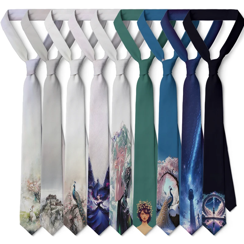 Top Trends: Harajuku Fashion Neutral Tie Cartoon Rabbit Peacock 3D Print High Quality Novel Tie Personalized Dating Wedding Party Necktie Shoppable Styles