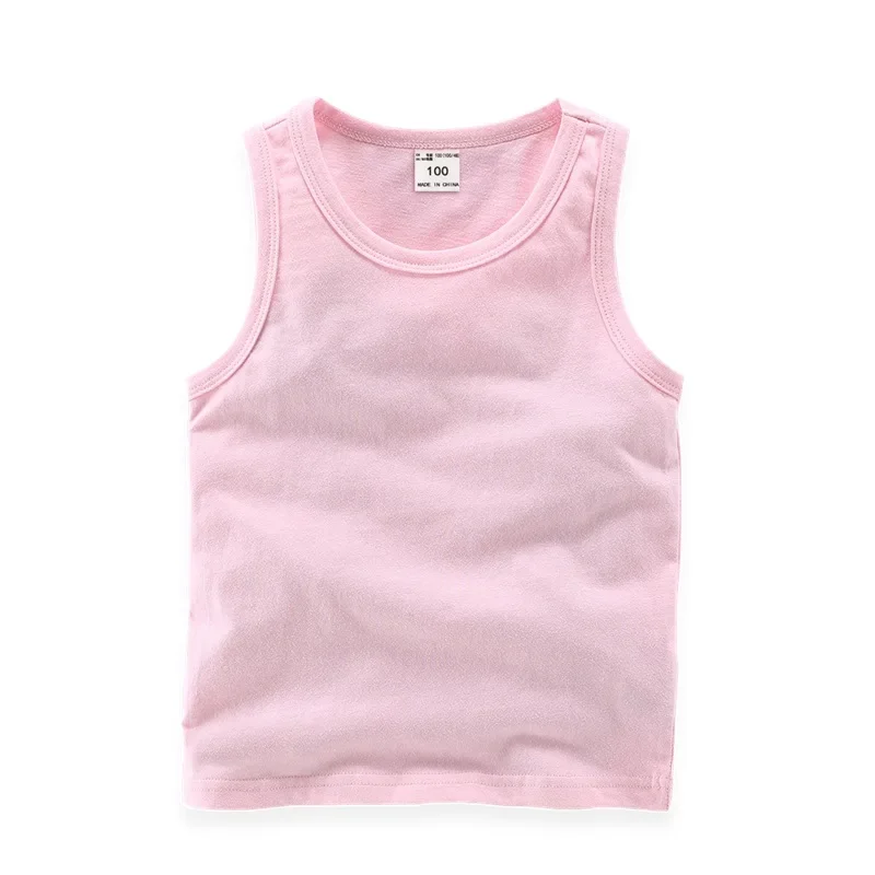 Top Trends: 2024 Candy Color Girls Sleeveless Vest Sports Undershirts Kids Singlet Cotton Underwear Summer Children Boy Tops Beach Clothing Shoppable Styles - Image 3