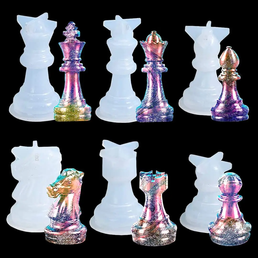 Top Trends: 3D International Chess Piece Crystal Epoxy Silicone Casting Molds DIY Craft Family Party Home Decoration Handmade Jewelry Making Shoppable Styles