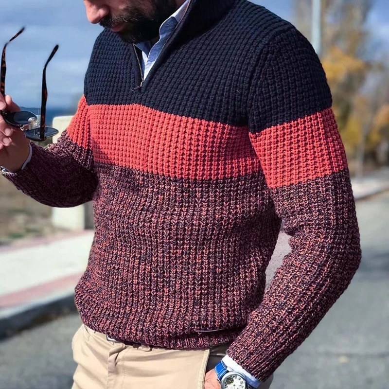 Top Trends: New Men Knitted Sweater Spring Warm V Neck Pullover Jumper Long Sleeve Casual Loose Male Autumn Winter Knitwear Tops Plus Size Shoppable Styles