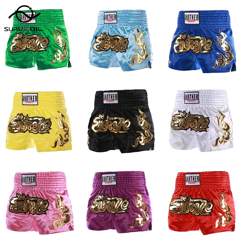 Top Trends: Muay Thai Fight Shorts Breathable Kick Boxing Pants Women Men Kids MMA Training Shorts Competition Game Sanda Grappling Clothes Shoppable Styles