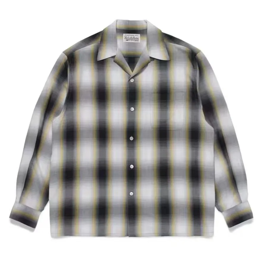 Top Trends: 2023 1:1 Best Quality Top Loose Long Sleeve Tees Men Women Shirts Autumn Winter WACKO MARIA Checkered Stripe Lapel Collar Shirt Shoppable Styles