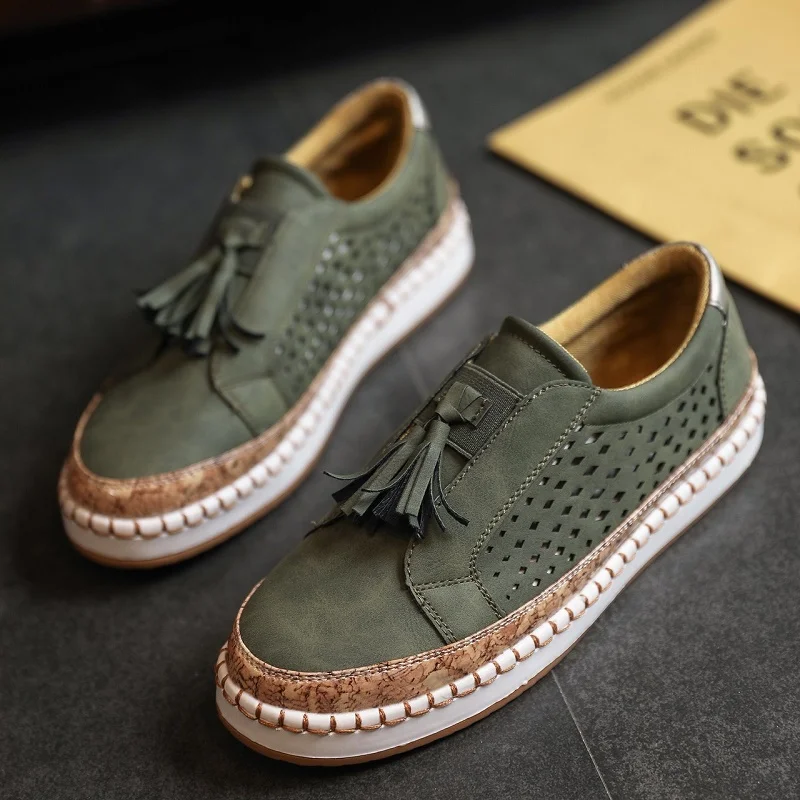 Top Trends: Women&#039;s Flats Sports Shoes Spring Tassel Sneakers Barefoot Casual Running Woman Tennis Slip-on Low Elegant Trendy Shoppable Styles