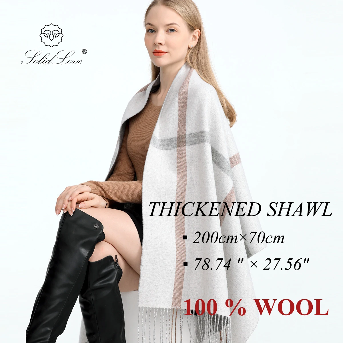 Top Trends: Luxury Plaid Scarf Winter Warm Cashmere Women Long Pashmina Foulard Female Scarves Lady Tassel Shawl Wraps 2022 Design New Shoppable Styles