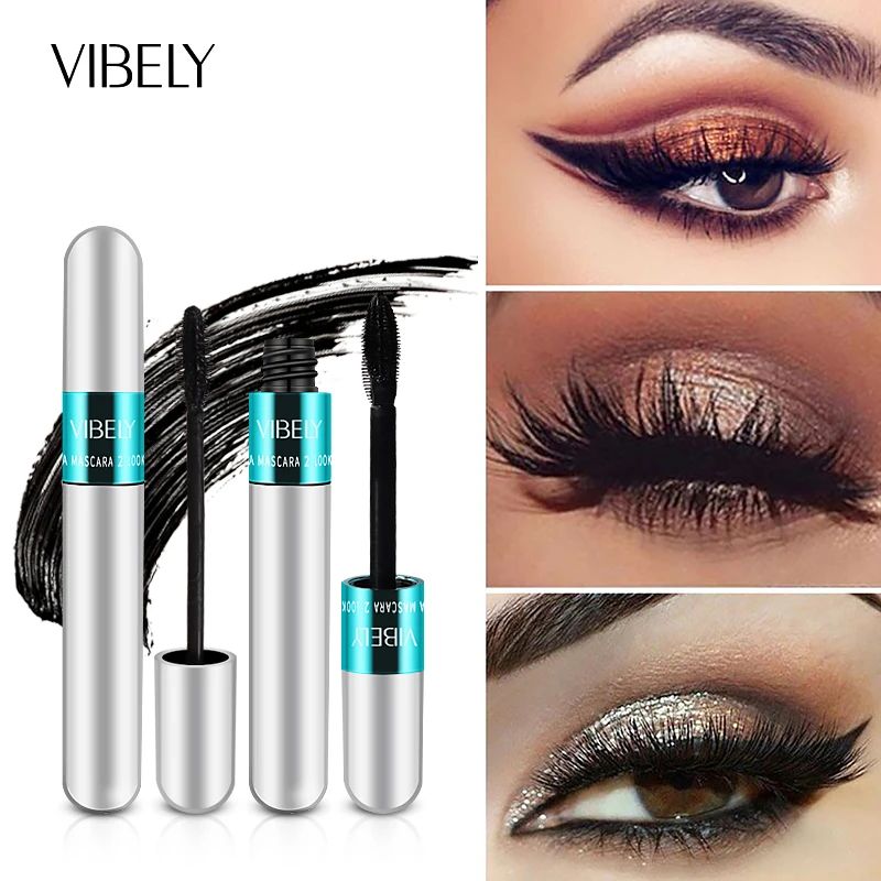 Top Trends: Rimel VIBELY 4D Silk Fiber Eyelash Mascara Waterproof Long-Lasting Extra Volume Lengthening Lash Eyelash Black Mascara Make-up Shoppable Styles