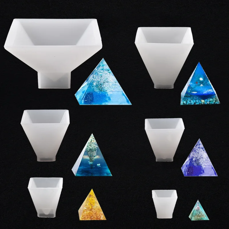 Top Trends: Cone Shape Cubic Pyramid Epoxy Resin Molds Stereoscopic Tower Silicone Mold For DIY Jewelry Making Rings Display Decor Tools Shoppable Styles