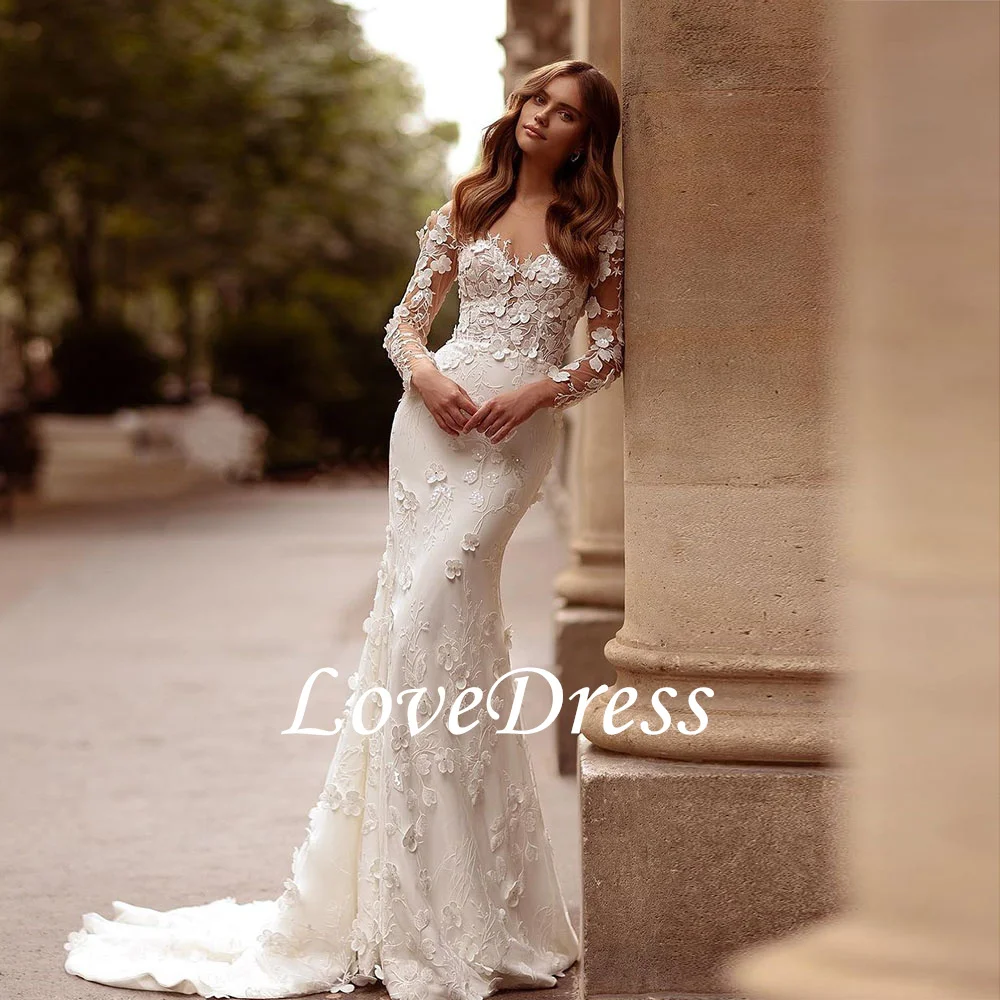 Top Trends: LoveDress Sweetheart Wedding Dress Detachable Tail Lace Appliques Mermaid Long Sleeves Bridal Gowns Vestido De Novia CUSTOM MADE Shoppable Styles