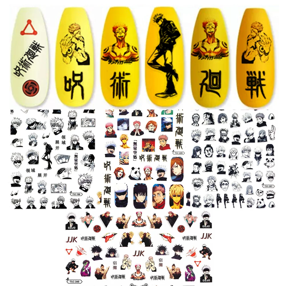 Top Trends: TSC-190 TSC-114 TSC-345 Cartoon Anime Character 3D Back Glue Nail Art Stickers Decals Sliders Nail Ornament Decoration Shoppable Styles