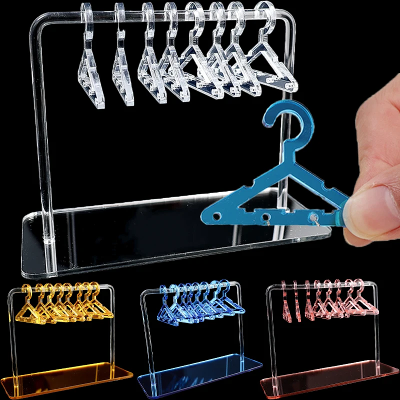 Top Trends: Acrylic Earrings Display Stand 8 Coat Hangers Organizer Showcase Hook For Girls Clear Handmade Jewelry Rack Gift Desktop Decor Shoppable Styles