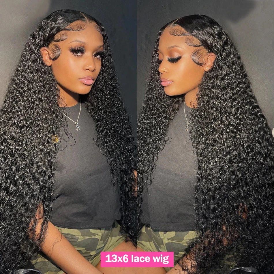 Top Trends: Deep Wave Frontal Wig 13x4 / 13X6 Hd Lace Frontal Wig Female Black Wig Glueless Wig Human Hair Ready To Wear Human Hair Wigs Shoppable Styles