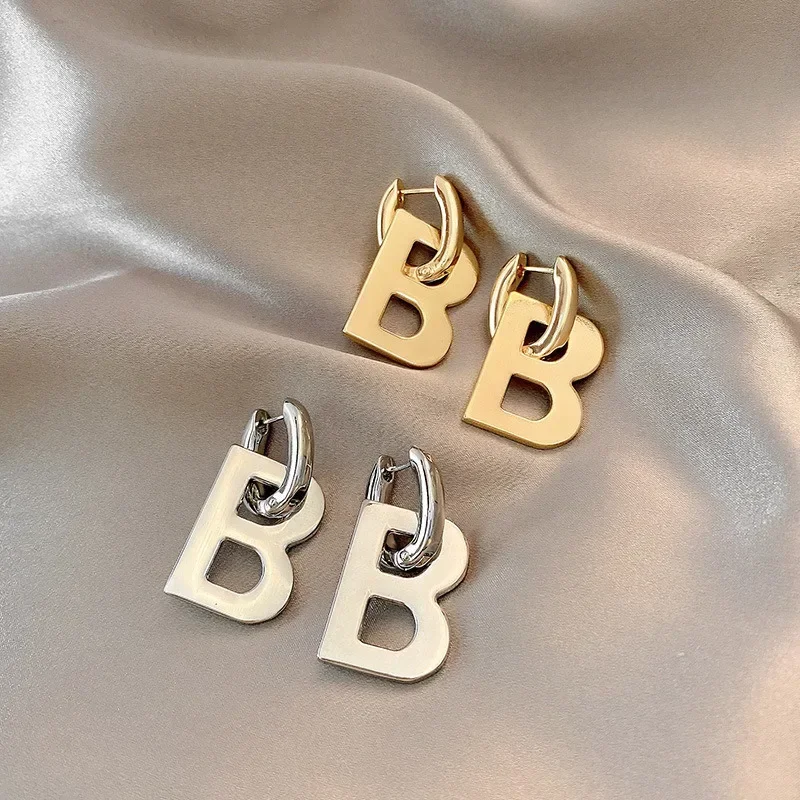 Top Trends: Delysia King Retro Letter B Earrings Simple Temperament Personalized Removable Shoppable Styles