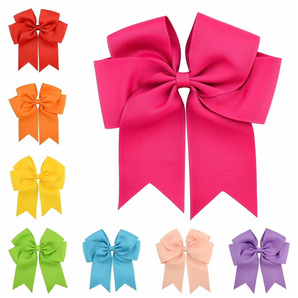 Top Trends: 1 Piece 6 Inches Colorful Elegant Hair Bows With Clip Kids Girls Grosgrain Ribbon Hair Clip Hairgrips Headwear Hair Accessories Shoppable Styles