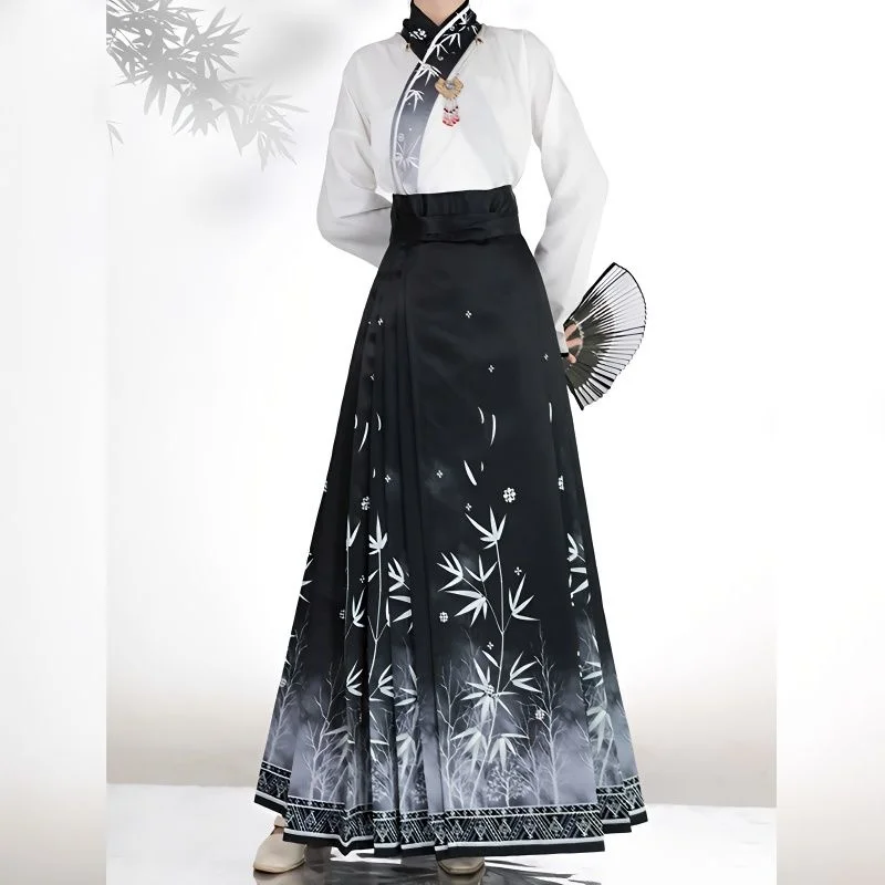 Top Trends: Horse Face Skirt Hanfu Original Chinese Ming Dynasty Women&#039;s Traditional Dress Embroidered Skirt Daily Horse Face Pony Skirt Shoppable Styles