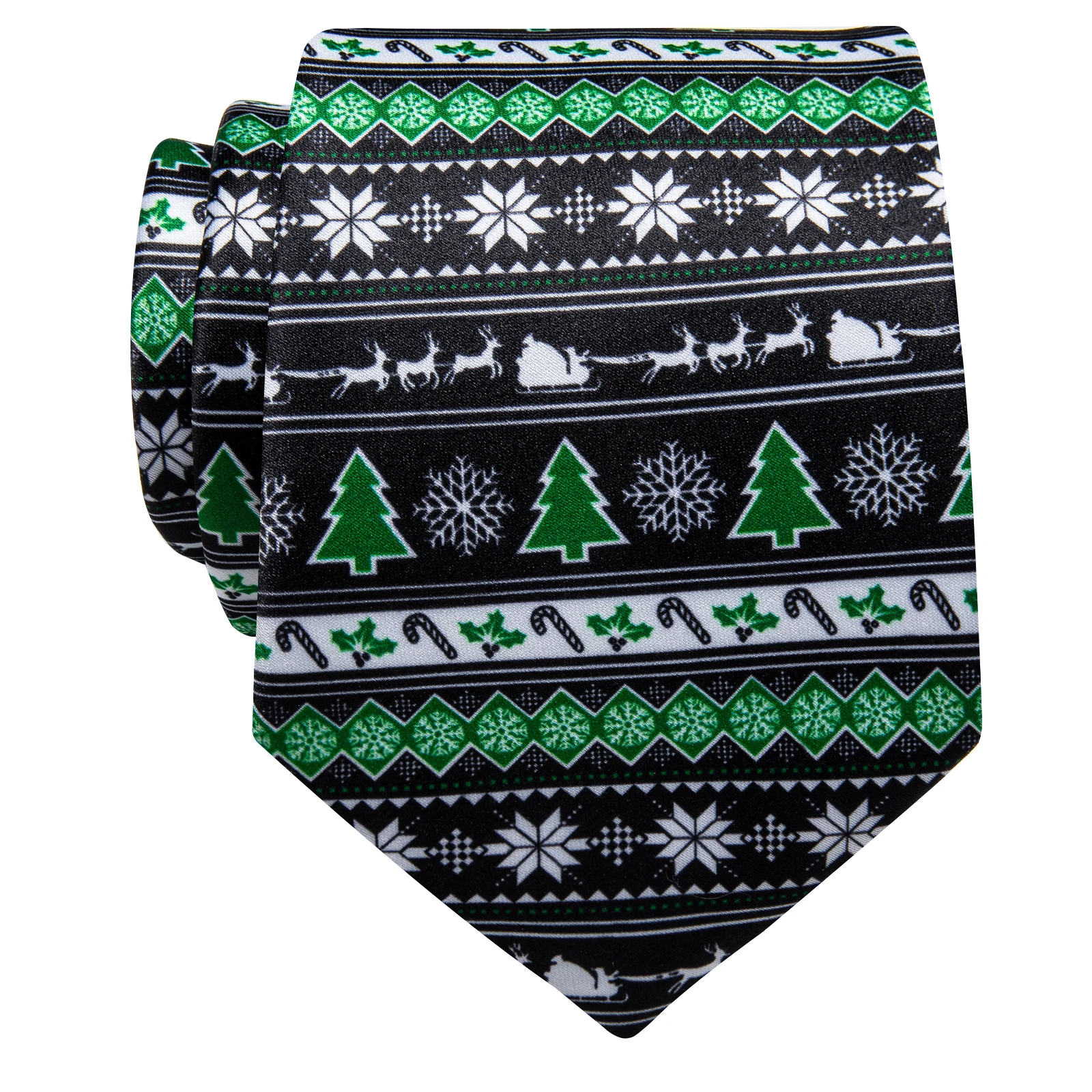 Top Trends: Christmas Santa Claus Men's Tie Elk Candy Cane Red Green Necktie For Man Christmas Accessories Gift Snowflake Snowman Cravate Shoppable Styles - Image 3