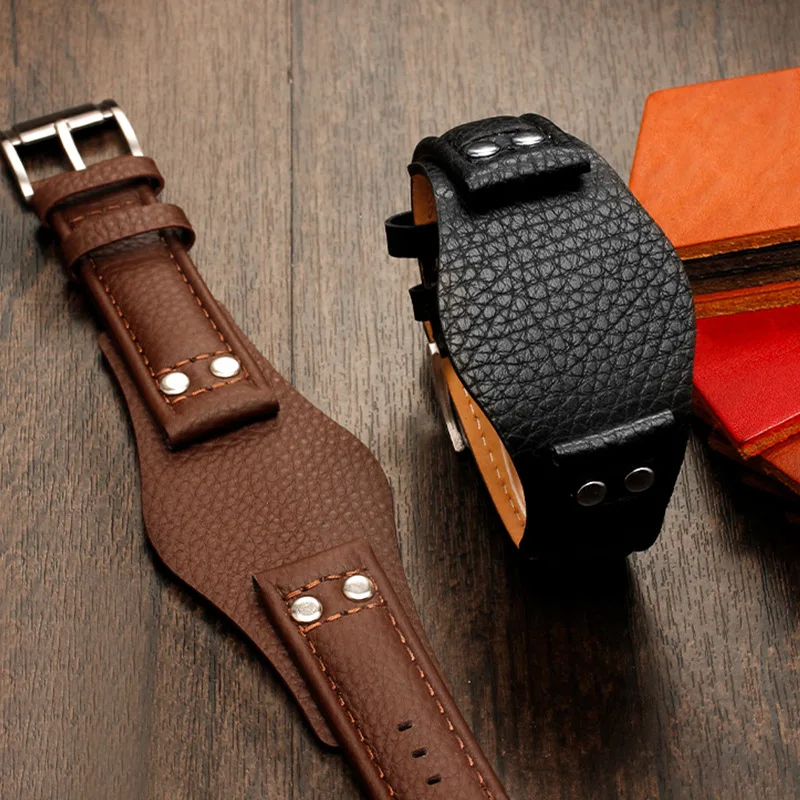 Top Trends: Genuine Leather Watchband 22mm Strap With Mat For Fossil CH2891 CH2565 CH2564 CH3051 Watch Band Handmade Mens Leather Bracelet Shoppable Styles - Image 2