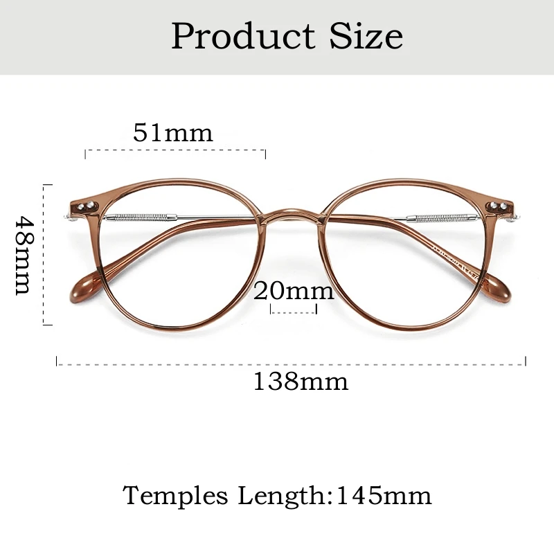 Top Trends: YIMARUILI New Ultra-light Fashion Flexible TR90 Decorative Retro Round Optical Prescription Eyeglasses Frame Men And Women 90045 Shoppable Styles - Image 6