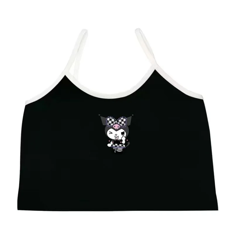 Top Trends: Hello Kitty Women Tanks Camis Summer Japanese Cartoon Kuromi Y2K Short Sleeveless Tank Top Hanging Neck Student Slim Fit Top Shoppable Styles