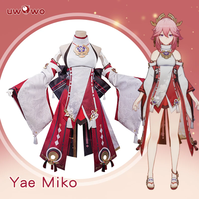 Top Trends: In Stock UWOWO Yae Miko Cosplay Costume Game Genshin Impact Cosplay Guuji Yae Figure Dress Party Outfit Yae Halloween Costumes Shoppable Styles