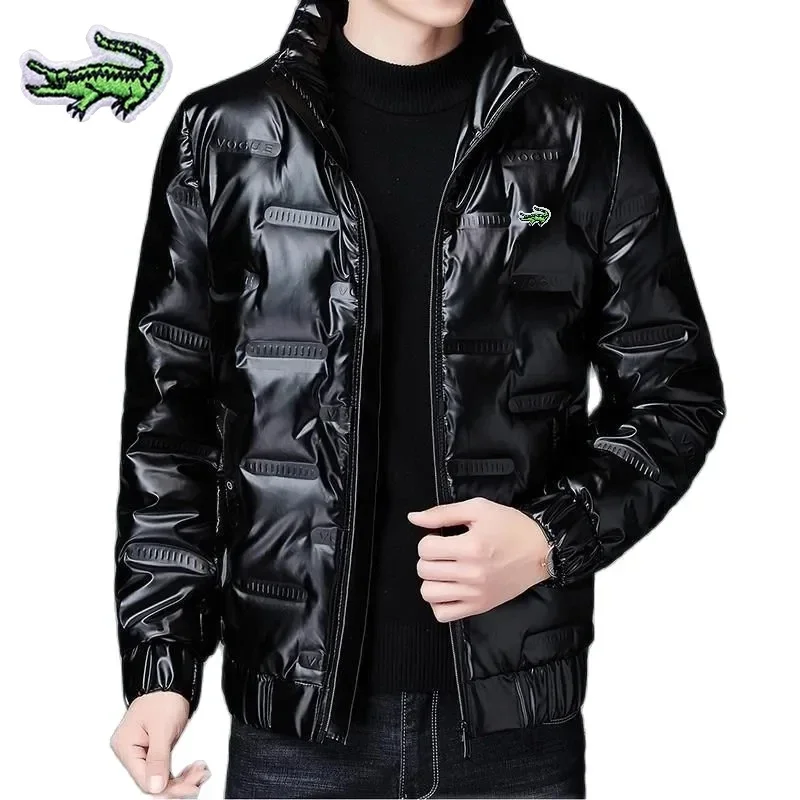 Top Trends: Men&#039;s High-end Embroidery Brand Down Cotton Jacket, New Autumn And Winter Thickened Glossy Warm Casual Outdoor Sports Jacket Shoppable Styles