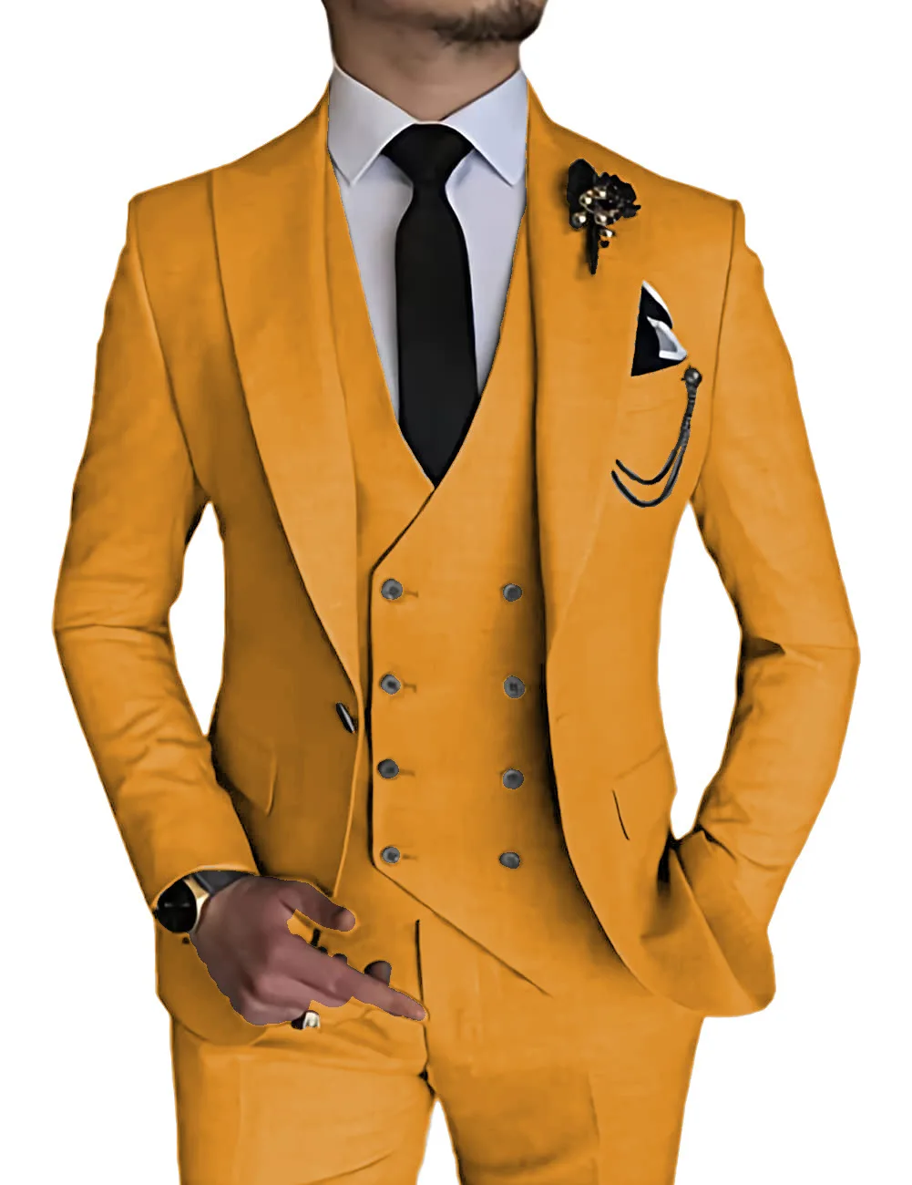 Top Trends: Sophisticated Men's Three Piece Suit - Perfect For Weddings And Special Occasions Trajes Elegante Para Hombres Trajes De Hombre Shoppable Styles - Image 3