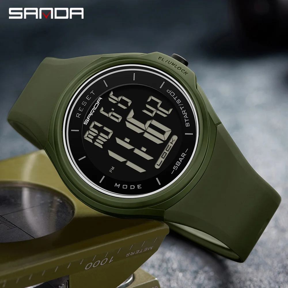 Top Trends: SANDA Fashion Simple Sport Watches Men Military Digital Watch Alarm Clock Shock Resistant Waterproof Relogio Masculino 2131 Shoppable Styles