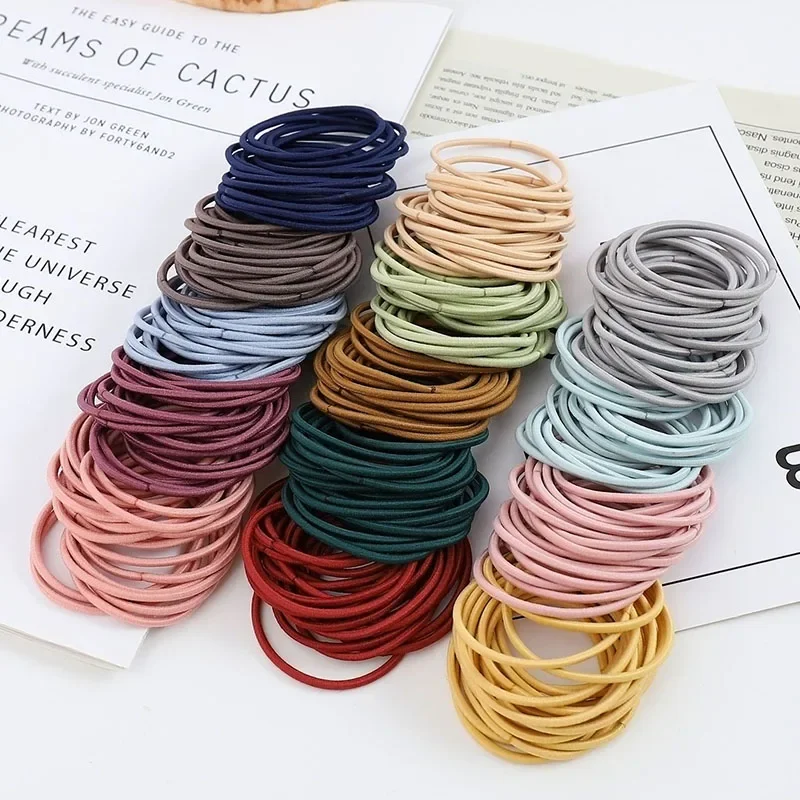 Top Trends: 10 / 30 / 50 / 100pcs Women Girls Hair Rubber Bands Hair Tie Ropes Elastic Hairband Ponytail Holders Headbands Scrunchies Black 5mm Shoppable Styles