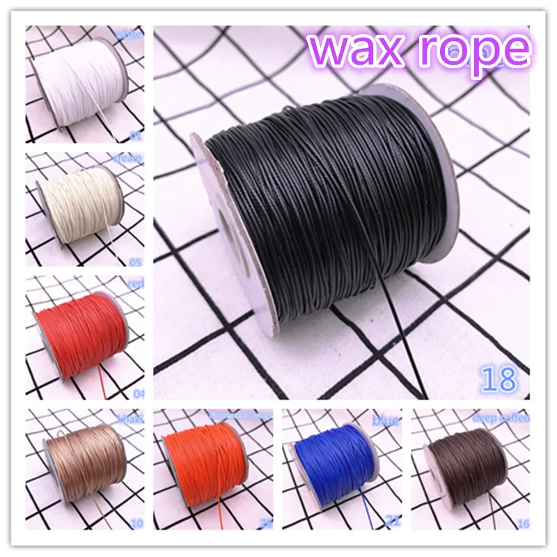 Top Trends: New 0.5 0.8 1.0 1.5 2.0mm Waxed Cord Waxed Thread Cord String Strap Necklace Rope Bead DIY Jewelry Making For Bracelet Shoppable Styles