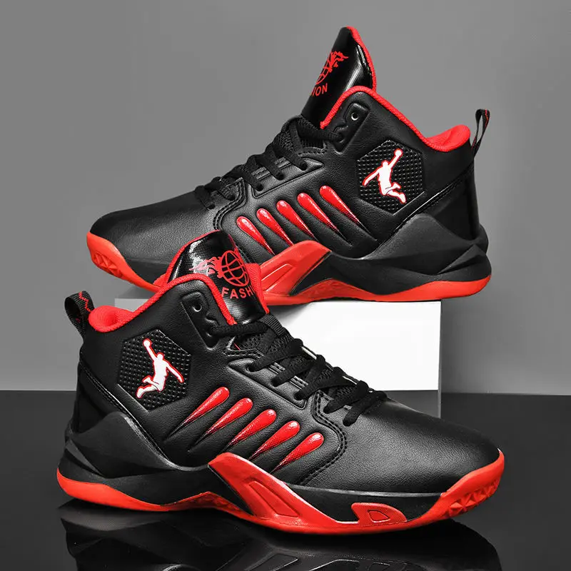 Top Trends: New Black Red Unisex Couple Mens Retro Basketball Shoes Outdoor Sports Shoes High Quality Sneakers Shoes For Women Shoppable Styles