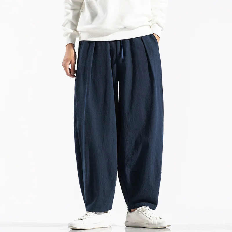 Top Trends: Spring / Summer Men&#039;s Pants Casual Pants Loose Wide Leg Harun Pants Cotton Linen Pants Men Plus Size Baggy Pants Mens Clothing Shoppable Styles