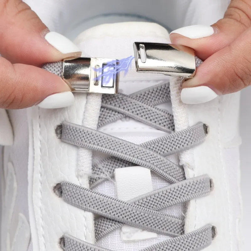 Top Trends: New Magnetic Lock Shoelaces Without Ties Elastic Laces Sneakers No Tie Shoe Laces Kids Adult Flat Shoelace For Shoes Accessories Shoppable Styles