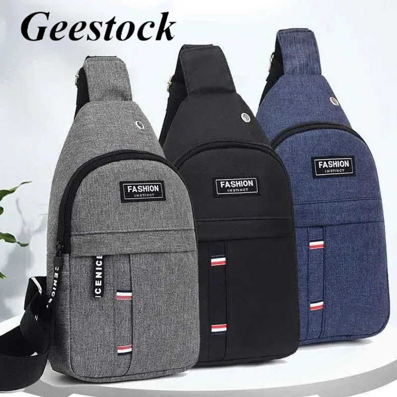 Top Trends: Geestock New Chest Bag For Male Men's Shoulder Bag Simple Nylon Fashion Mini Cross Bag Waterproof Crossbody Bag Luxury Bag 크로스백 Shoppable Styles